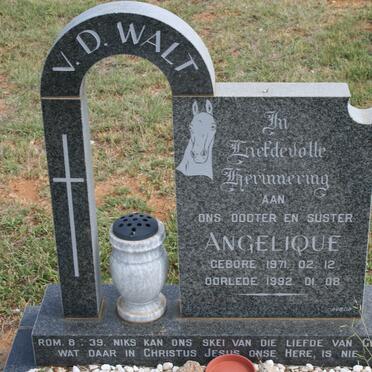 WALT Angelique, van der 1971-1992