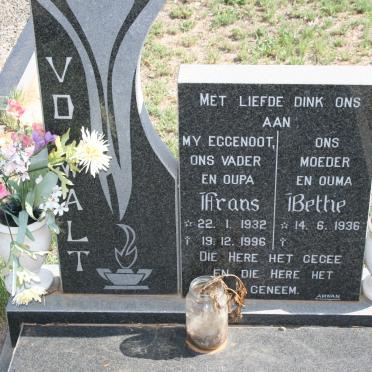 WALT Frans, v.d. 1932-1996 &amp; Bettie 1936-