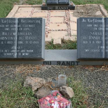 RANDT Willem Adriaan Christiaan, du 1903-1980 &amp; Sarah Fredrika RHEEDER 1907-1990