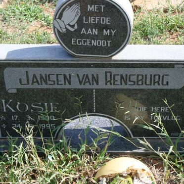 RENSBURG Kosie, Jansen van 1900-1995