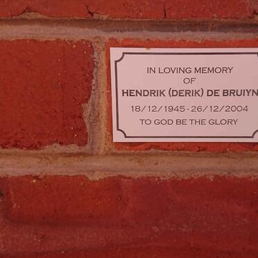 BRUIYN Hendrik, de 1945-2004