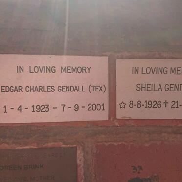 GENDALL Edgar Charles 1923-2001 &amp; Sheila 1926-2004