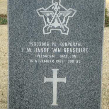 RENSBURG T.W., Janse van -1986