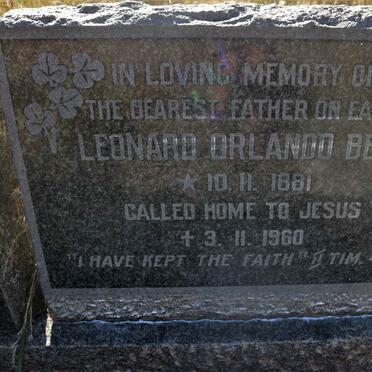 BEAN Leonard Orlando 1881-1960