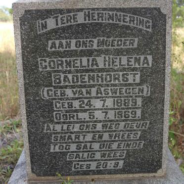 BADENHORST Cornelia Helena nee VAN ASWEGEN 1889-1969