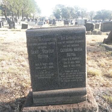 BOTHA Gert Venter 1899-1964 &amp; Cathrina Maria V.D. MERWE 1898-1943