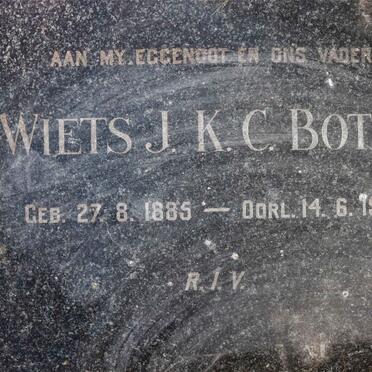 BOTES Wiets J.K.C. 1885-1943