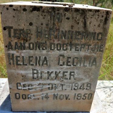 BEKKER Helena Cecilia 1949-1950