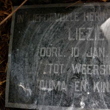 BRINK Pieter Izak Willem 1870-1948 &amp; Ouma ACKERMAN 1875-1964 :: BRINK Liezie -1959