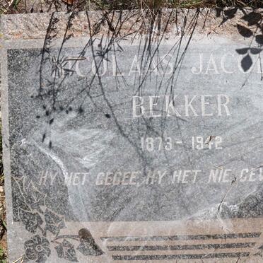BEKKER Nicolaas Jacobus 1873-1942