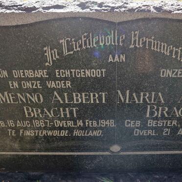 BRACHT Menno Albert 1867-1948 &amp; Maria Adriana BESTER 1875-1955