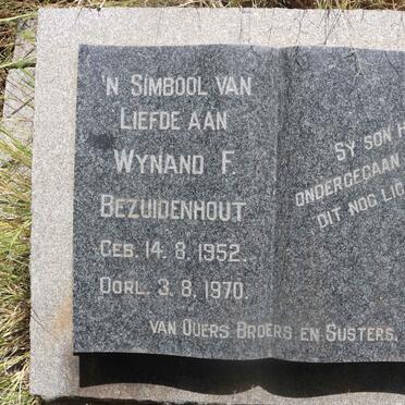 BEZUIDENHOUT Wynand F. 1952-1970