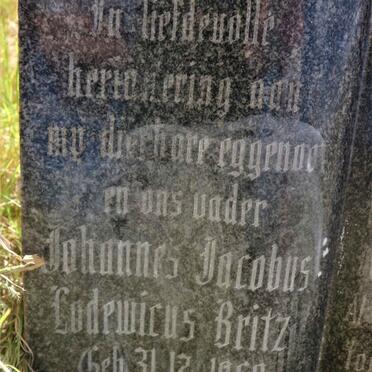 BRITZ Johannes Jacobus Lodewicus 1860-1951