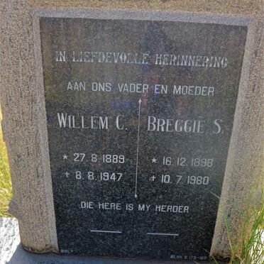 BOUWER Willem C. 1889-1947 &amp; Breggie S. 1898-1980