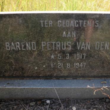 BERG Barend Petrus, van den 1917-1947