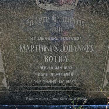 BOTHA Marthinus Johannes 1887-1949