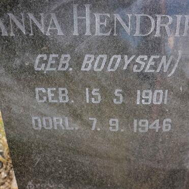 BLERK Anna Hendrika, van nee BOOYSEN 1901-1946