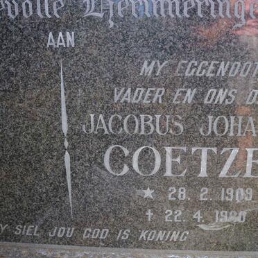 COETZEE Jacobus Johannes 1909-1980