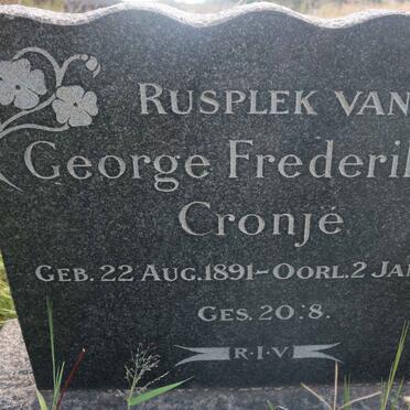 CRONJE George Frederik J. 1891-1946