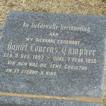 CAMPHER Daniel Lourens 1897-1955