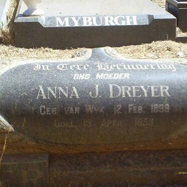 DREYER Anna J. nee VAN WYK 1899-1958