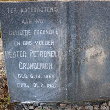 GRUNDLINGH Hester Petronella 1894-1947