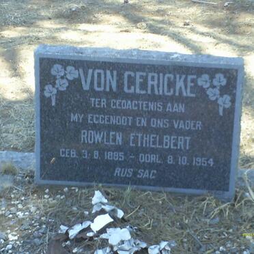 GERICKE Rowlyn Ethelbert, von 1885-1954