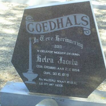 GOEDHALS Helen Jacoba nee GROBBELAAR 1894-1979