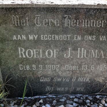 HUMAN Roelof J. 1902-1950