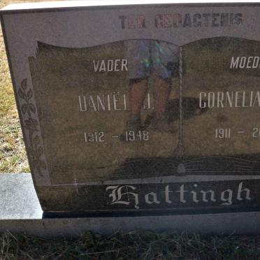 HATTINGH Daniel J. 1912-1948 &amp; Cornelia S.E. 1911-2006