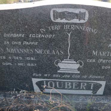JOUBERT Petrus Johannes Nicolaas 1891-1957 &amp; Martha Sophia POTGIETER 1892-
