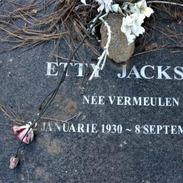 JACKSON Etty nee VERMEULEN 1930-2015