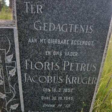 KRUGER Floris Petrus Jacobus 1892-1945
