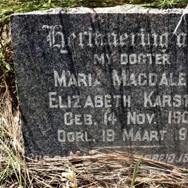 KARSTEN Maria Magdalena Elizabeth 1905-1949