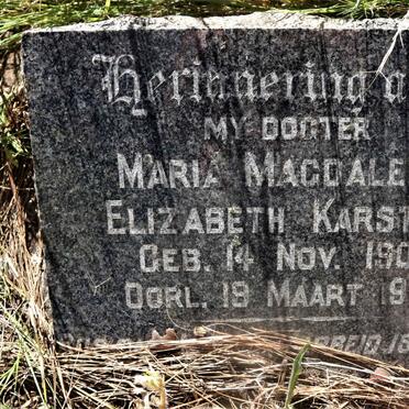 KARSTEN Maria Magdalena Elizabeth 1905-1949