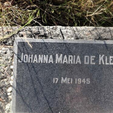 KLERK Johanna Maria, de -1945
