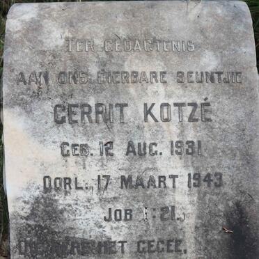 KOTZE Gerrit 1931-1943