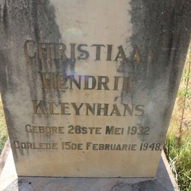 KLEYNHANS Christiaan Hendrik 1932-1948
