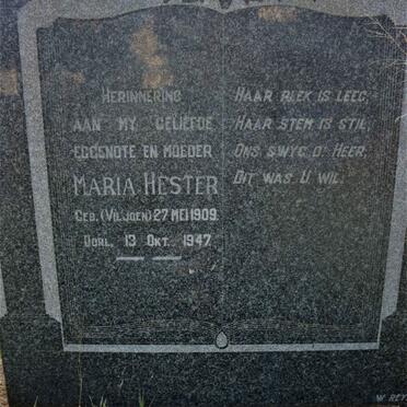KILIAN Maria Hester nee VILJOEN 1909-1947