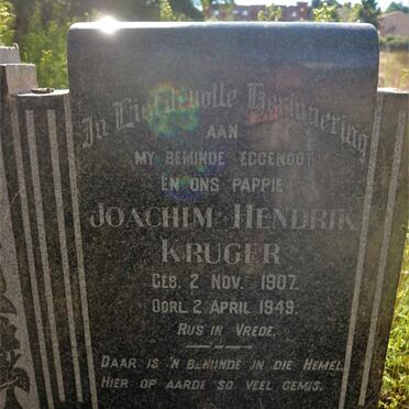 KRUGER Joachim Hendrik 1907-1949