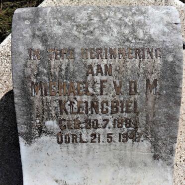 KLEINGBIEL Michael F.V.D.M. 1884-1947
