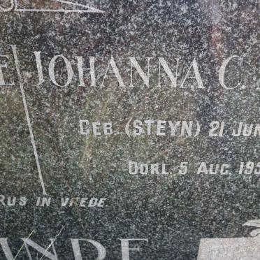 LINDE Jan Gysbert 1871-1949 &amp; Johanna C.M. STEYN 1877-1950