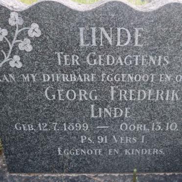 LINDE Georg Frederik 1899-1945