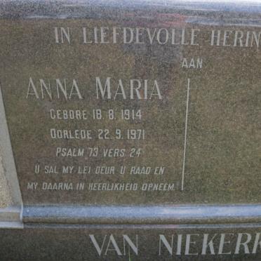 NIEKERK Anna Maria, van 1914-1971