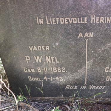 NEL P.W. 1862-1943 &amp; M.C. 1864-1944