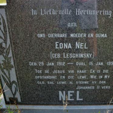 NEL Edna nee LESCHINSKY 1912-1994