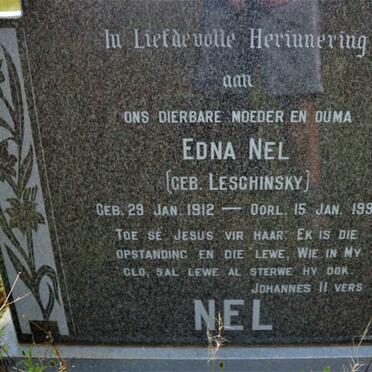 NEL Edna nee LESCHINSKY 1912-1994