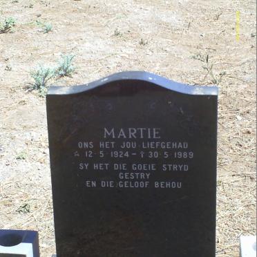 NIEKERK Martie, van 1924-1989