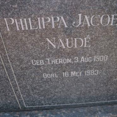 NAUDE Philippa Jacoba nee THERON 1900-1983