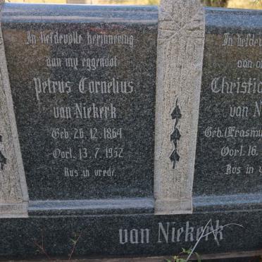 NIEKERK Petrus Cornelius, van 1864-1952 &amp; Christiaan David ERASMUS 1866-1959